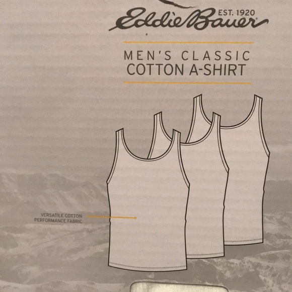 Eddie Bauer Men's Classic Cotton A-Shirt. - Picture 3 of 7